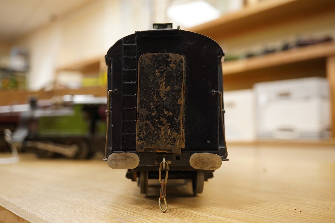 Four Gauge One Continental bogie coaches; two in very dark Green livery, and two ‘Trains Rapides Nord’ in dark green, including some scratch building and possible adaptation from kits